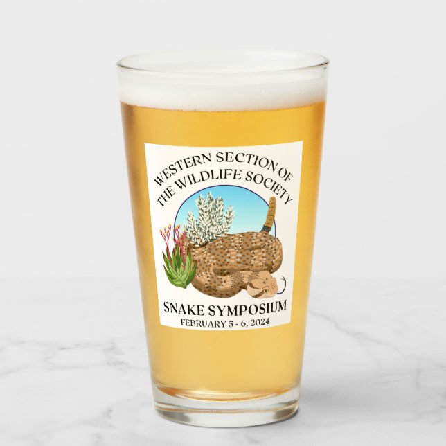 2024 TWS West Snake Symposium Pint Glass (Front Filled)