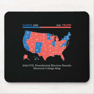 2024 U.s Presidential Election Results College Map Mouse Pad