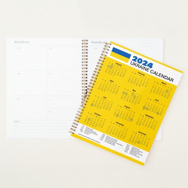 2024 Ukraine Calendar New Year Planner (Display)