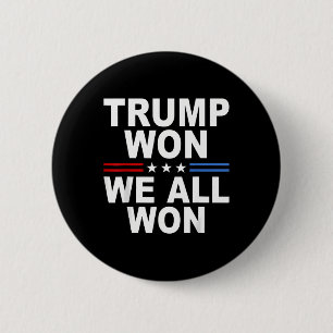 2024 Usa Flag Trump Won 6 Cm Round Badge