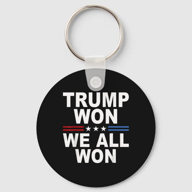2024 Usa Flag Trump Won  Key Ring (Front)