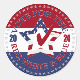 2024 USA Flag Vote for the Red White Blue Star Che Classic Round Sticker