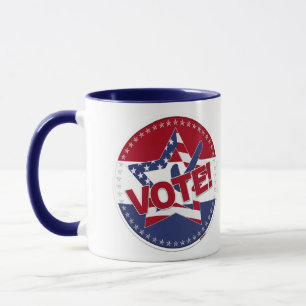 2024 USA Flag VOTE Star Check Mark Mug