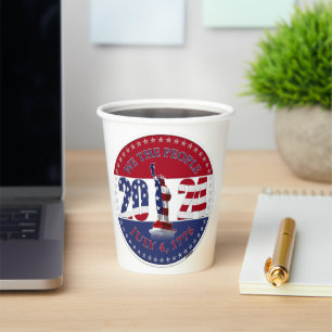 2024 USA Flag We The People Statue of Liberty Paper Cups