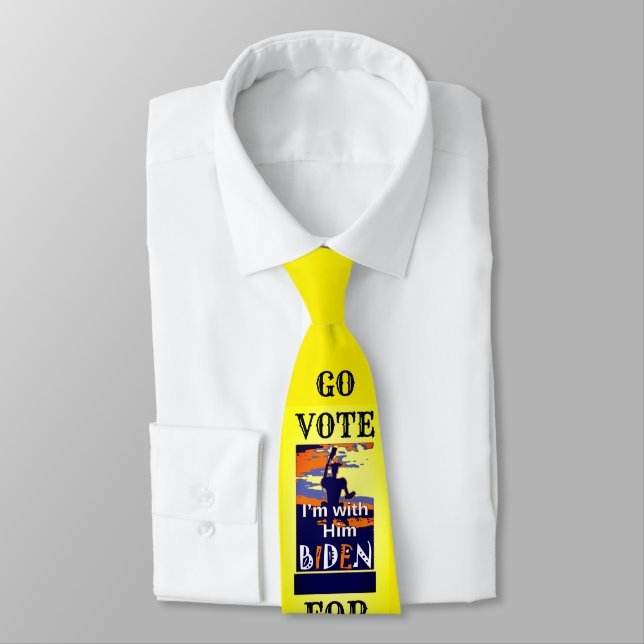 2024 USA Joe For President Go Vote Neck Tie (Tied)
