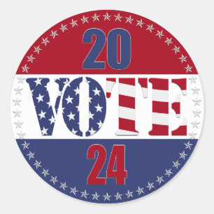 2024 VOTE USA Flag Classic Round Sticker