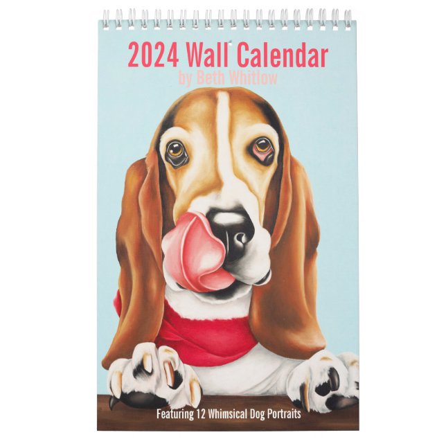 2024 Whimsical Dog Calendar - Small (Cover)