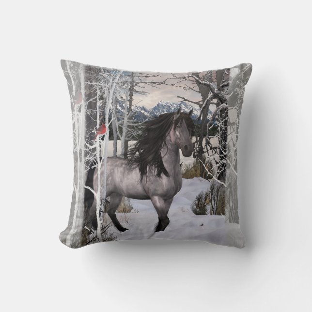 2024 Winter Wishes Horse Cushion (Front)