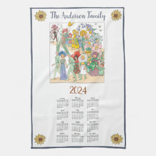 2024 Year Calendar Elsa Beskow   Custom  Tea Towel
