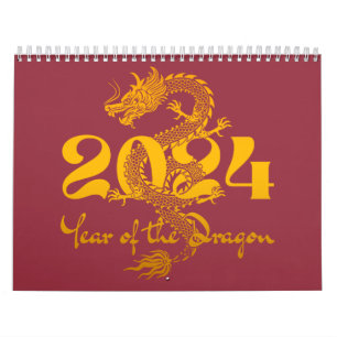 2024 Year of the Dragon Chinese New Year Calendar