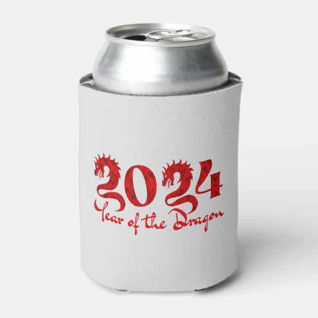 2024 YEAR OF THE DRAGON RED CAN COOLER (Can Front)