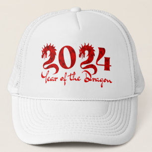 2024 YEAR OF THE DRAGON RED TRUCKER HAT