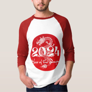 2024 year of the dragon red white T-Shirt