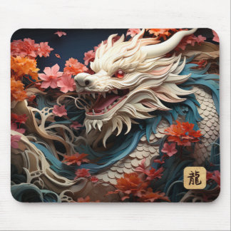 2024 Year of the Dragon | White Dragon Mouse Pad
