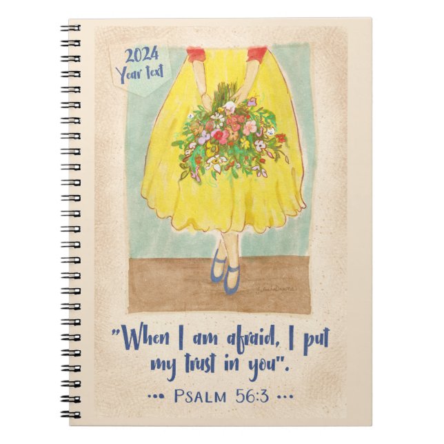 2024 Year Text Notebook Psalm 56:3 (Front)