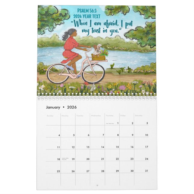 2024 Year Text Ps 56:3 Calendar (Jan 2026)