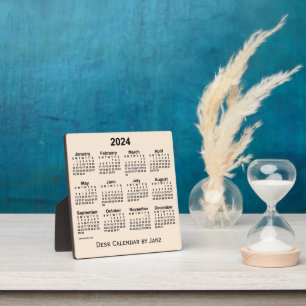 2024 Yellow Desk Calendar by Janz Plaque