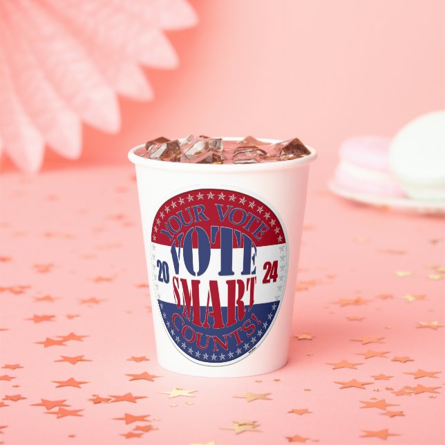 2024 Your Vote Counts Vote Smart Paper Cups (Insitu)