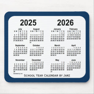 2025-2026 Police Box Blue School Calendar by Janz Mouse Pad