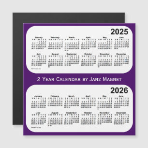 2025-2026 Purple 2 Year Calendar by Janz Magnet