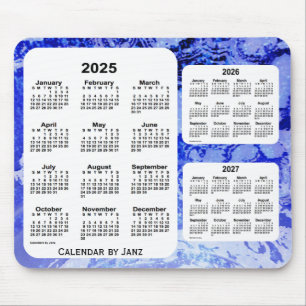 2025-2027 Blue Galaxy 3 Year Calendar by Janz Mouse Pad