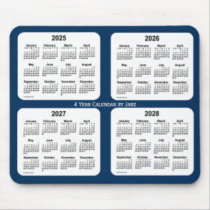 2025-2028 Police Box Blue 4 Year Calendar by Janz Mouse Pad