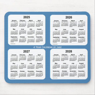 2025-2028 Steel Blue 4 Year Calendar by Janz Mouse Pad