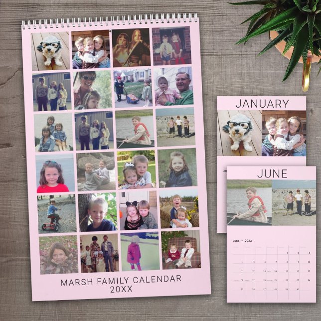 2025 - 24 Photo - Blush Pink - Modern Family Calendar (Creator Uploaded)