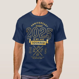 2025 45 Year Old Squared Born in 1980 Clever Gift T-Shirt