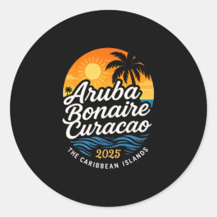 2025 Abc Islands Aruba Bonaire Curacao Cruise Vaca Classic Round Sticker