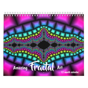 2025 Amazing Fractal Art Psychedelic Calendar