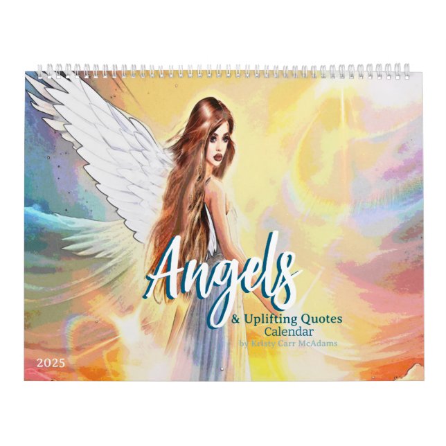 2025 Angels Fantasy Art Uplifting Quotes Custom Calendar (Cover)