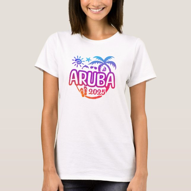 2025 Aruba Vacation or Trip Design T-Shirt (Front)