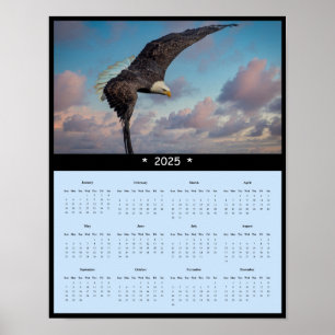 2025 Bald Eagle Wall Calendar Poster