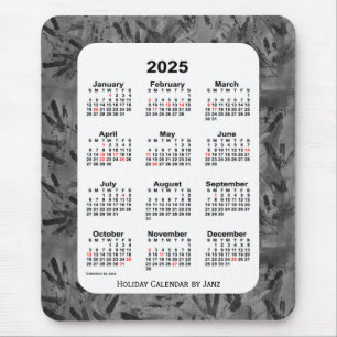 2025 Black Art Holiday Calendar by Janz Mouse Pad