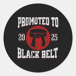 2025 Black Belt Achievement Tang Soo Do Karate Tae Classic Round Sticker