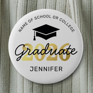 2025 Black Gold Graduate Button