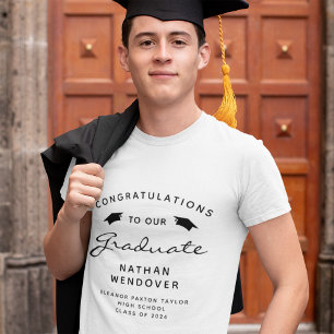 2025 Black Script Caps Graduation Tri-Blend Shirt