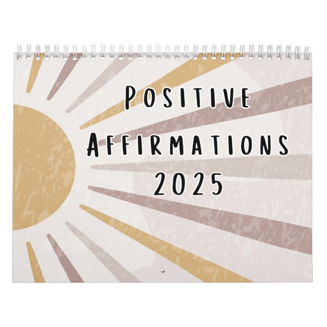 2025 Boho Positive Affirmations Quotes Calendar (Cover)