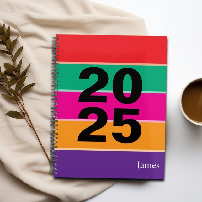 2025 Bold Colourful Lines Planner (Creator Uploaded)
