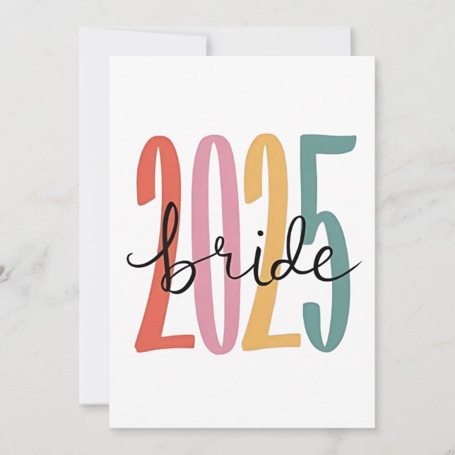 2025 bride  Wedding Announcement Marriage  (Front)