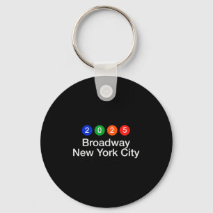2025 Broadway New York City Subway Style New Year' Key Ring