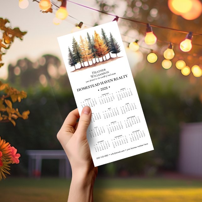 2025 Business Magnetic Calendar - Forest/Wht (Creator Uploaded)