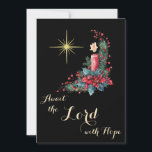 2025 Calendar Advent Await the Lord Christmas Holiday Card<br><div class="desc">Choose this 2025 Calendar Advent "Await the Lord" Christmas Holiday Card with a gorgeous Christmas design. On the reverse, the card features a 2025 calendar and space to upload your logo and business information. The template also includes a QR code, for easy reference. ⭐THE CALENDAR IS FOR 2025 ONLY.⭐ Add...</div>