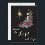 2025 Calendar Advent Await the Lord Christmas Holiday Card<br><div class="desc">Choose this 2025 Calendar Advent "Await the Lord" Christmas Holiday Card with a gorgeous Christmas design. On the reverse, the card features a 2025 calendar and space to upload your logo and business information. The template also includes a QR code, for easy reference. ⭐THE CALENDAR IS FOR 2025 ONLY.⭐ Add...</div>