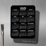 2025 Calendar - Basic Minimal  Magnet<br><div class="desc">2025 calendar - perfect to use in your kitchen or home office. A minimal,  basic 12 month calendar with a solid color background.</div>