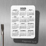 2025 Calendar - Basic Minimal  Magnet<br><div class="desc">2025 calendar - perfect to use in your kitchen or home office. A minimal,  basic 12 month calendar with a solid colour background.</div>