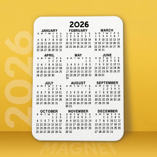 2025 Calendar - Basic Minimal Magnet