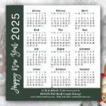 2025 Calendar Black White Corporate Magnetic Card<br><div class="desc">Minimalist Sage Green 2025 Calendar hand-written script 'Happy New Year' Business Magnetic Card. All the texts are pre-arranged for you to personalise easily and quickly with your own details.</div>