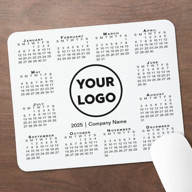 2025 Calendar Business Company Logo Mouse Pad (2025 Calendar Business Company Logo Mouse Pad in situ)